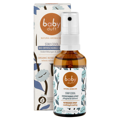 BABYDUFT Stay Cool refreshing body spray, relieves redness and itching