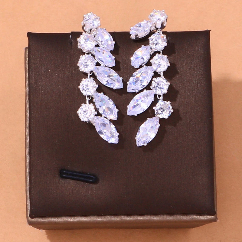 Luxury Zircon Wedding  Necklace Set