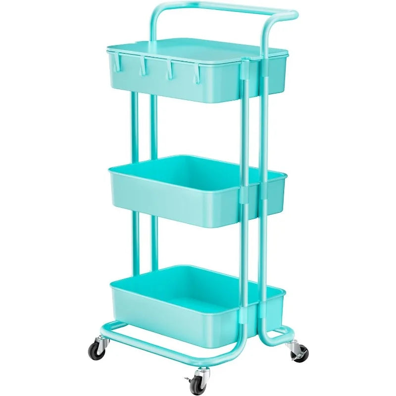 3 Tier Rolling Cart With Table Top