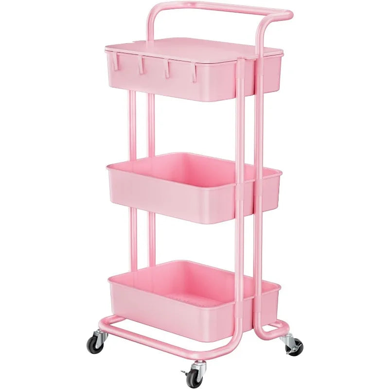 3 Tier Rolling Cart With Table Top